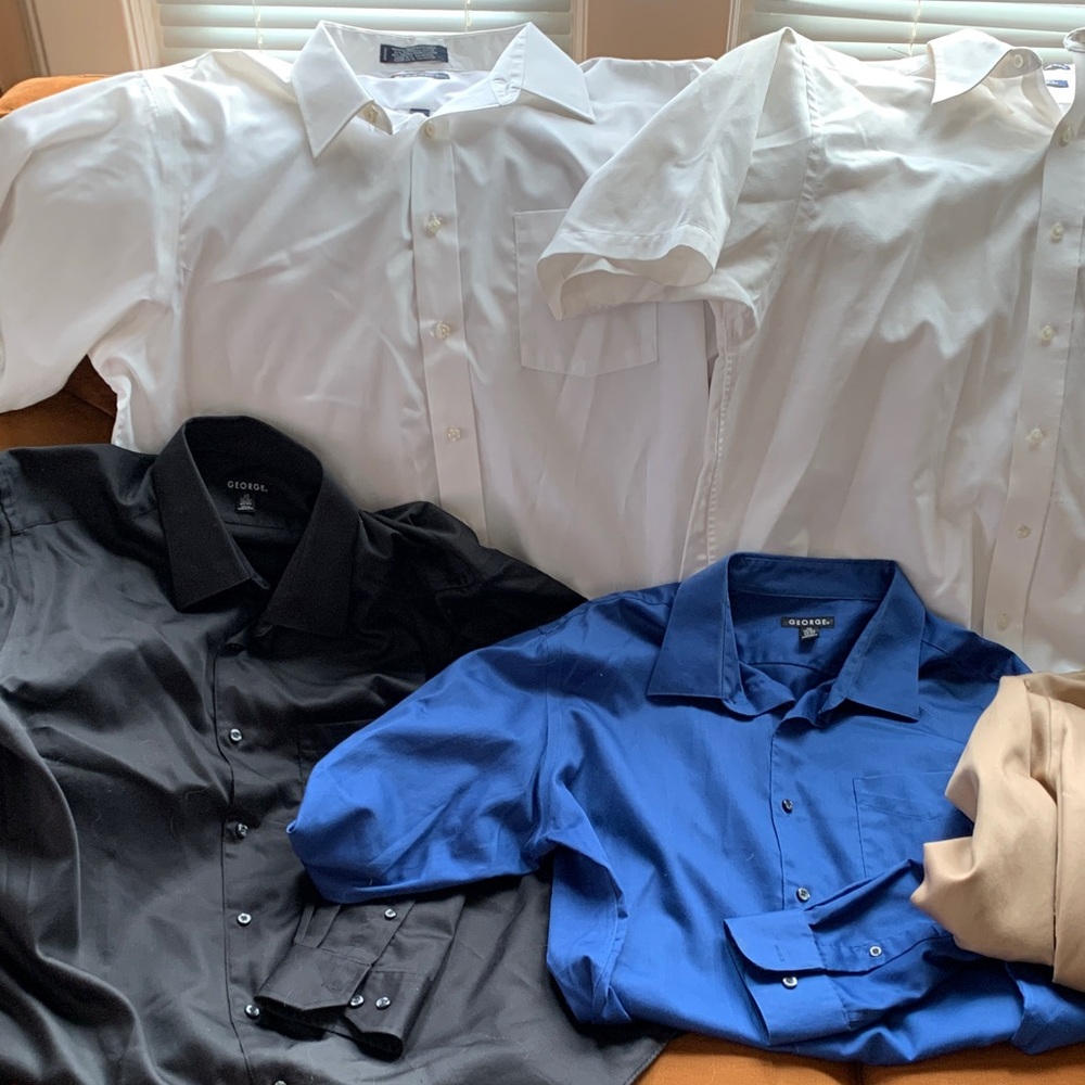 Geoffrey Beene Dress Shirts - White, Black, Blue, Tan